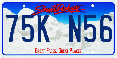 SD license plate 75KN56