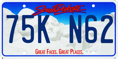 SD license plate 75KN62
