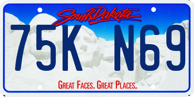 SD license plate 75KN69