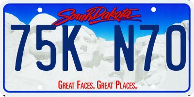 SD license plate 75KN70