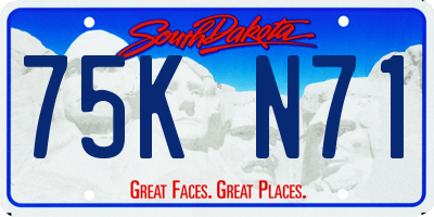 SD license plate 75KN71