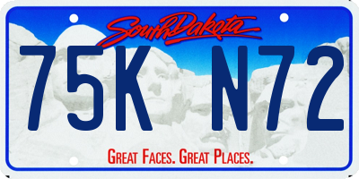SD license plate 75KN72