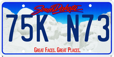 SD license plate 75KN73