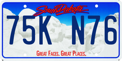 SD license plate 75KN76