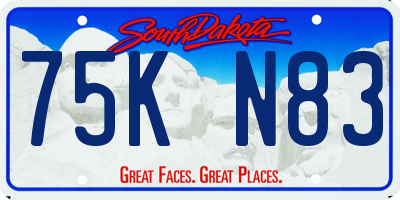 SD license plate 75KN83