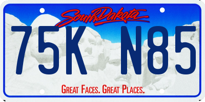 SD license plate 75KN85