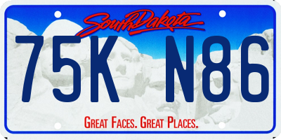 SD license plate 75KN86