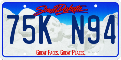 SD license plate 75KN94