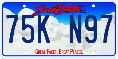SD license plate 75KN97