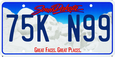 SD license plate 75KN99