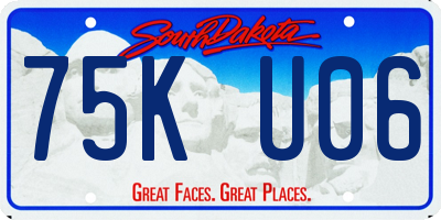 SD license plate 75KU06