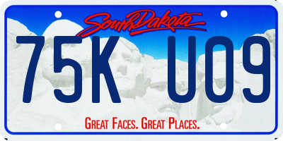 SD license plate 75KU09