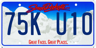 SD license plate 75KU10