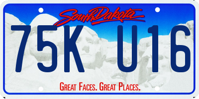 SD license plate 75KU16