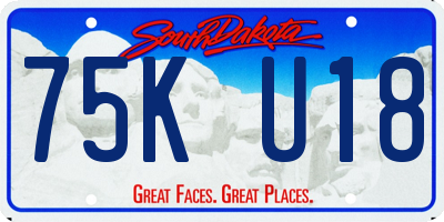 SD license plate 75KU18