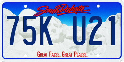 SD license plate 75KU21