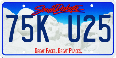 SD license plate 75KU25