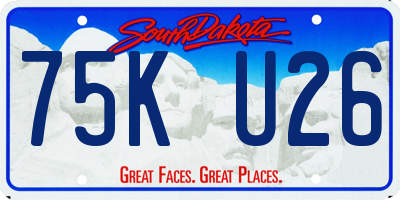 SD license plate 75KU26