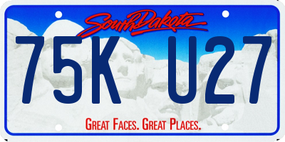 SD license plate 75KU27