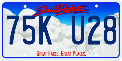 SD license plate 75KU28
