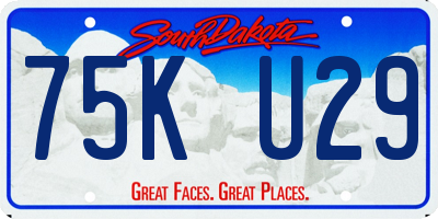SD license plate 75KU29