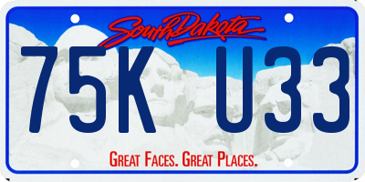 SD license plate 75KU33