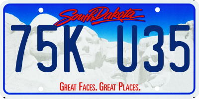 SD license plate 75KU35