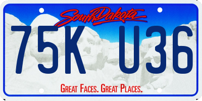 SD license plate 75KU36