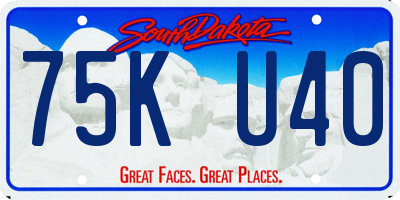 SD license plate 75KU40