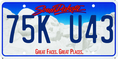 SD license plate 75KU43