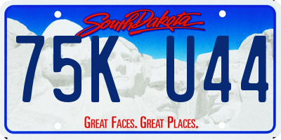 SD license plate 75KU44
