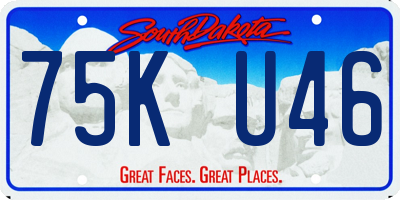 SD license plate 75KU46