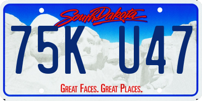 SD license plate 75KU47