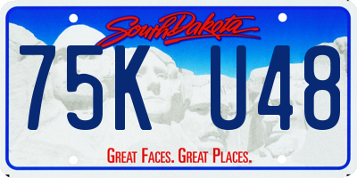 SD license plate 75KU48