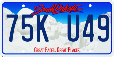 SD license plate 75KU49