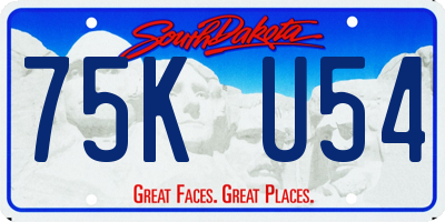 SD license plate 75KU54