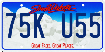 SD license plate 75KU55