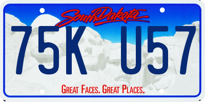 SD license plate 75KU57