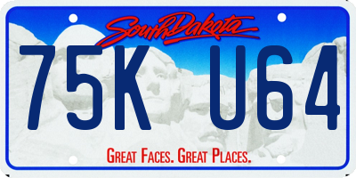 SD license plate 75KU64
