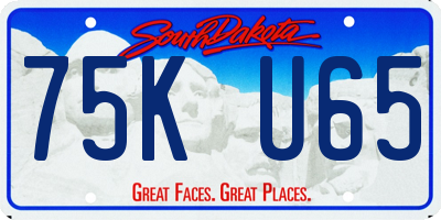 SD license plate 75KU65