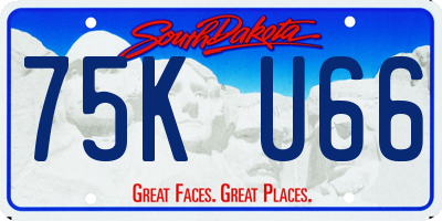 SD license plate 75KU66