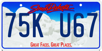 SD license plate 75KU67