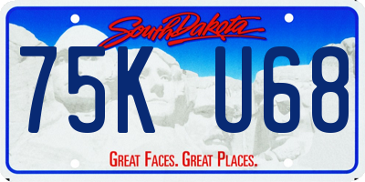 SD license plate 75KU68
