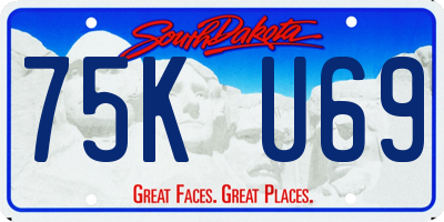 SD license plate 75KU69