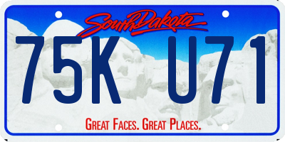 SD license plate 75KU71