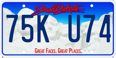 SD license plate 75KU74