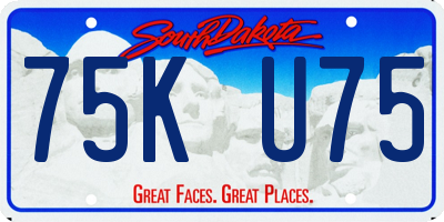 SD license plate 75KU75