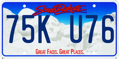 SD license plate 75KU76