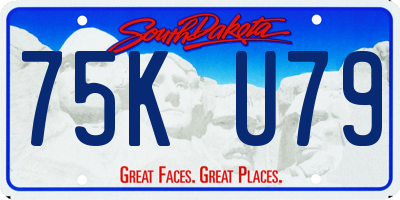 SD license plate 75KU79
