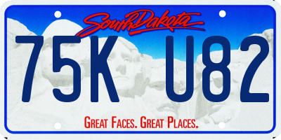 SD license plate 75KU82